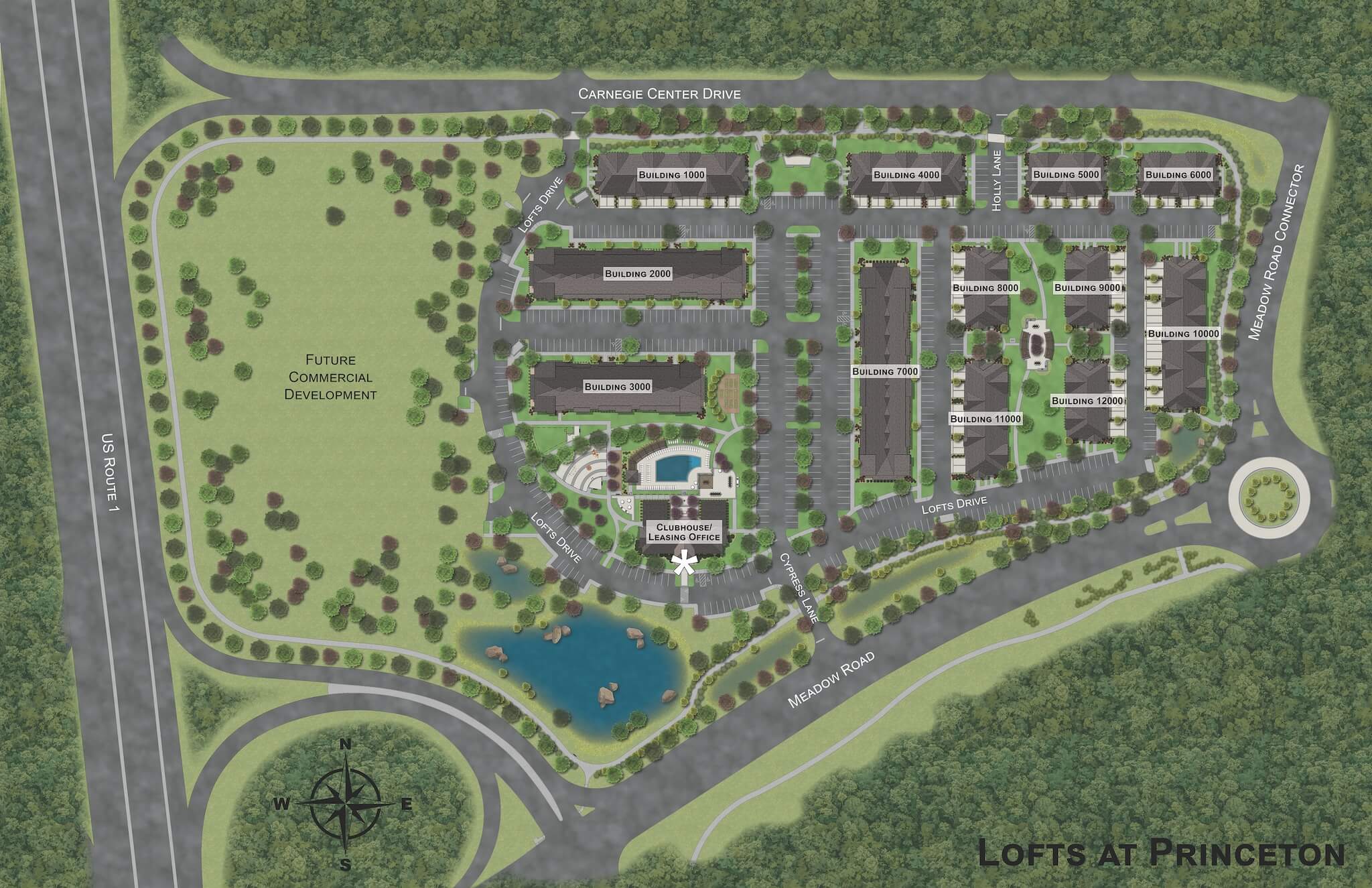 Lofts at Princeton 2D Colorized Site Plan V6 Lofts at Princeton Site Plan