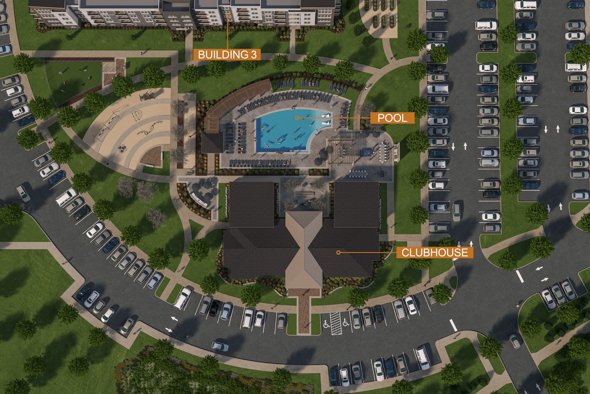 Lofts at Princeton Aerial Labeled